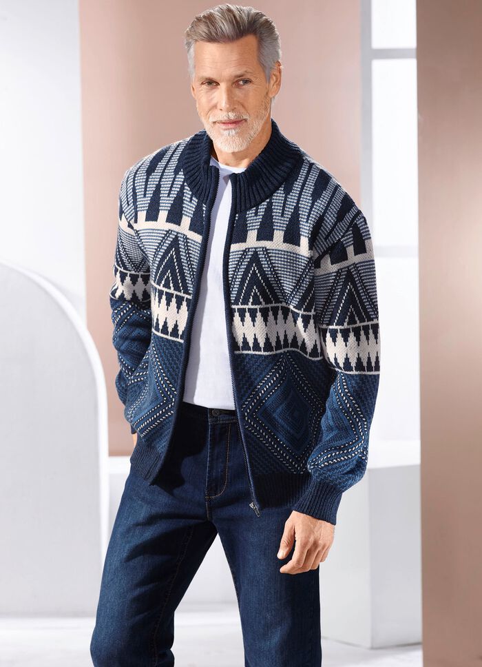 Jacke mit Jacquarddessin 