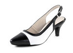 Andrea Conti Sling-Pumps aus Nappaleder SCHWARZ-WEISS
