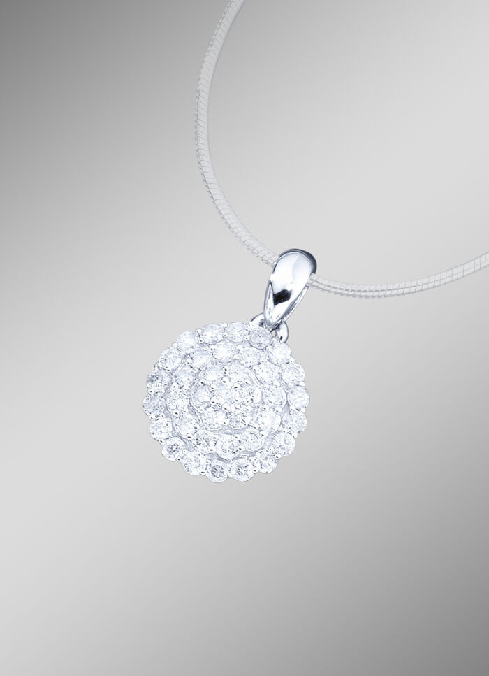 Hochwertig ausgefasster Anhänger mit Brillanten 
