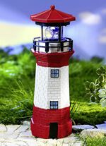 Leuchtturm mit Solar-Leuchtfeuer 