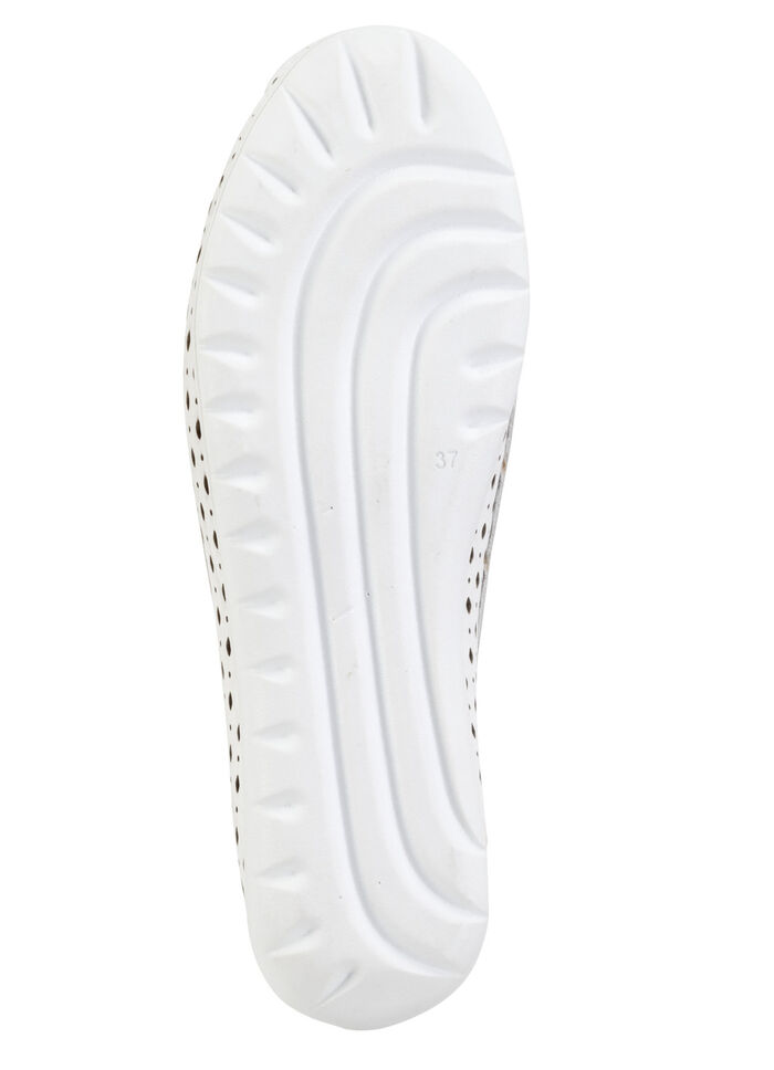 Gemini Slipper aus Nappaleder mit Lederspange WEISS