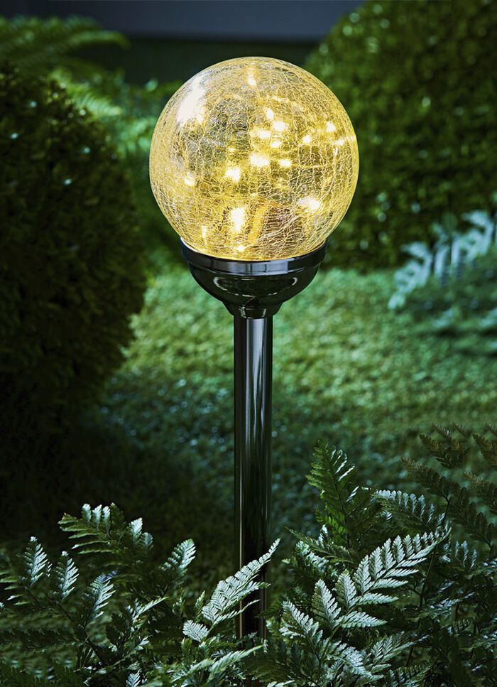 Solar-Kugelleuchte aus Glas 