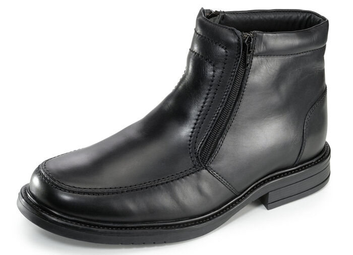 Stiefelette mit zwei Seitenreißverschlüsse SCHWARZ