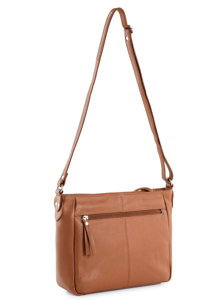 Laurina, Tasche, Damen, mit verstellbarem Umh&auml;ngeriemen COGNAC