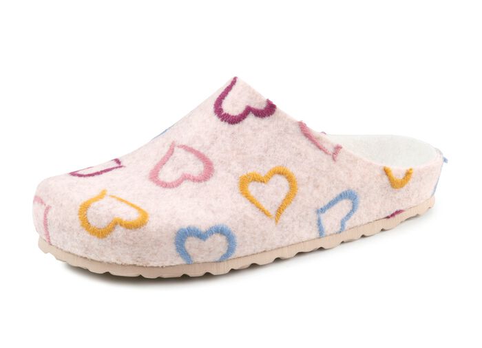 Laurina, klassiche Damen-Hausschuhe, Weite H, mit anatomisch geformtem Fu&szlig;bett ECRU