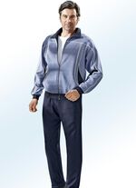 Freizeitanzug mit geraden Beinabschlüssen HELLBLAU MELIERT-MARINE