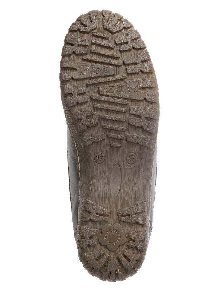 ELENA EDEN Schnür-Bootie aus Leder-Materialmix DUNKELBLAU-BRAUN