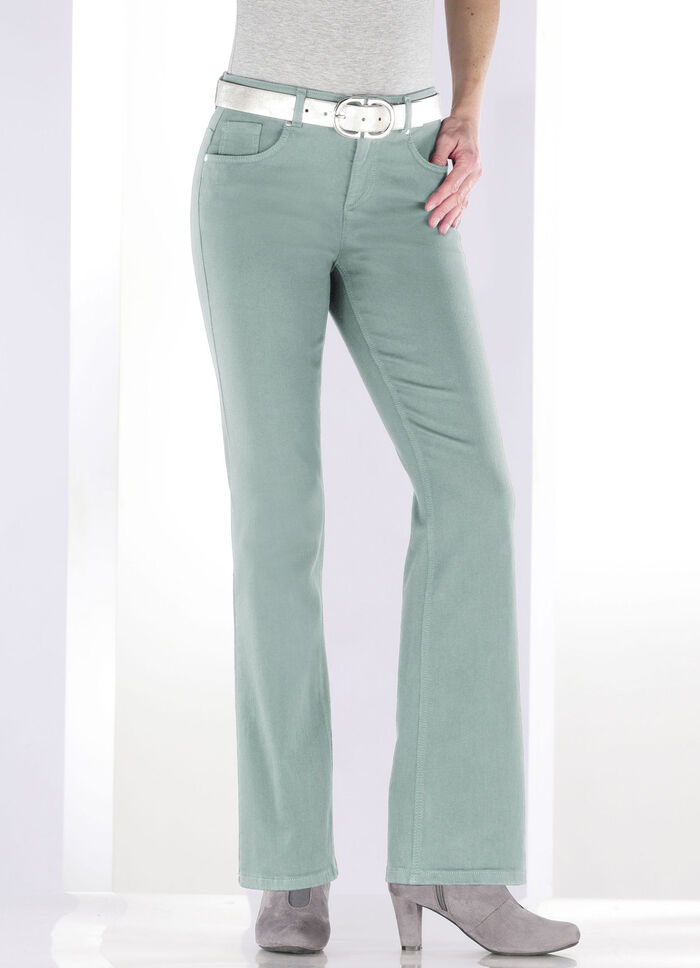 Magic-Jeans mit modisch weiterem Beinverlauf SALBEI
