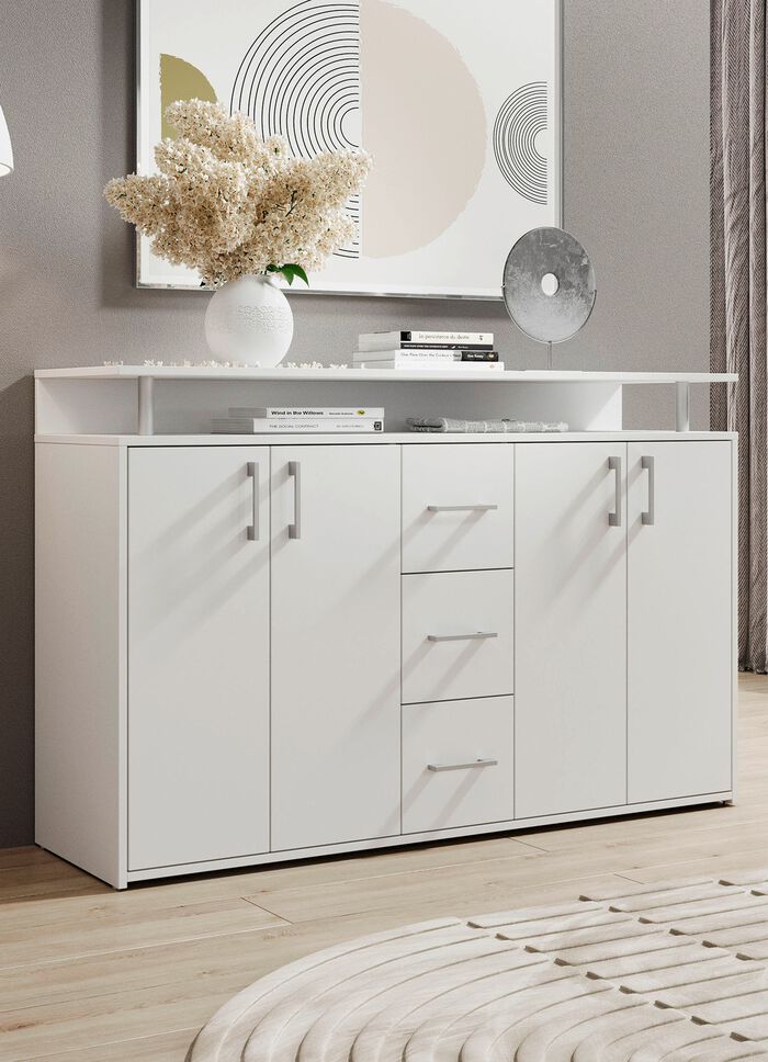 Stylisches Highboard WEISS