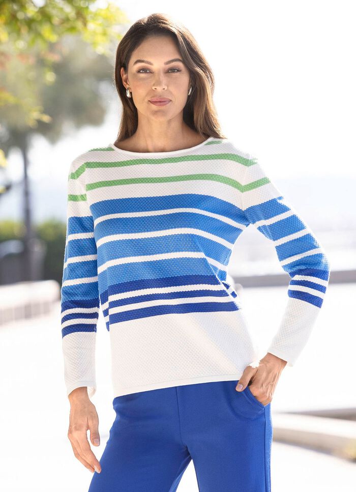 Pullover mit zartem Strukturmuster 