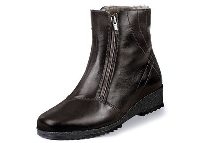 Stiefelette mit zwei seitlichen Reißverschlüssen 
