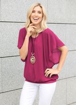 Poncho-Tunika mit eingearbeitetem Top BEERE