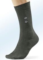 Achterpack Socken mit flachgenähter Spitze 4x ANTHRAZIT MIT MOTIV, 4x UNI ANTHRAZIT