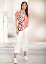 Shirt mit silberfarbenen Flatlocknähten 