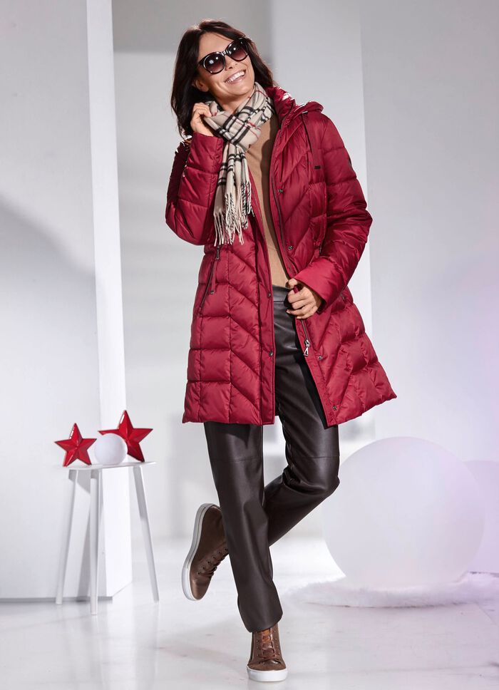 Kurzmantel mit abnehmbarer Kapuze 