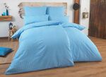 Bettw&auml;sche-Garnitur mit Rei&szlig;verschluss BLAU