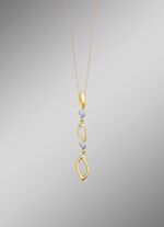 Eleganz in Bicolor: Anh&auml;nger mit synth. Zirkonia 