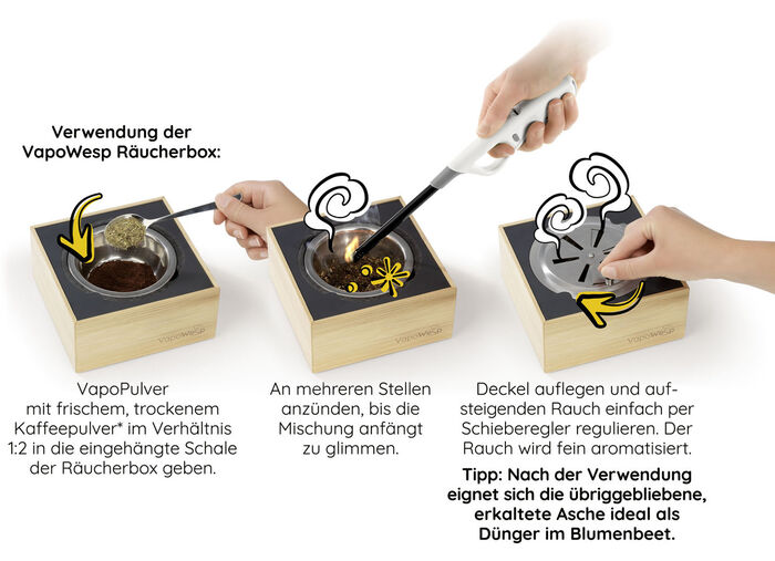 VapoWesp Räucherbox zum Fernhalten von Wespen