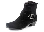 ELENA EDEN Stiefelette mit flotter Raffung und Zier-Schließe SCHWARZ