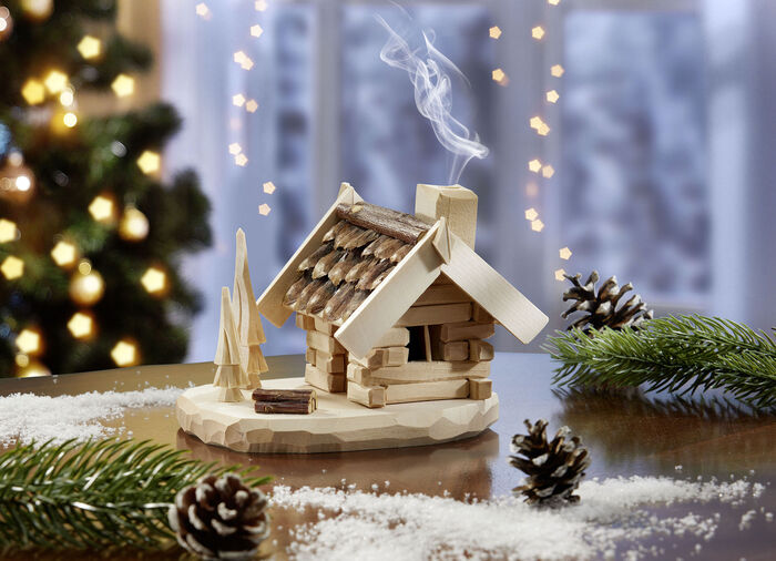 Räucher-Hütte aus Holz 