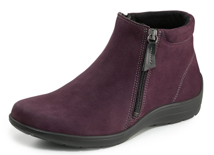 ELENA EDEN Bootie aus Nubukleder BORDEAUX
