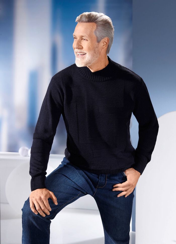 Pullover mit Strukturdessin in 3 Farben 