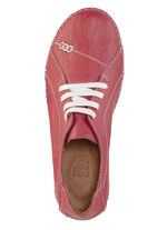 ELENA EDEN Schn&uuml;rschuh mit Knitter-Struktur und Zier-N&auml;hten ROT