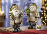 Beleuchtete Figuren aus Polyresin NATUR-GOLD-BRAUN
