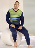 Schlafanzug mit V-Ausschnitt 