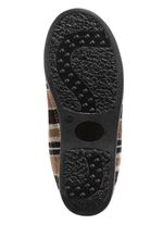 Stiefelette aus kariertem Textilmaterial BRAUN