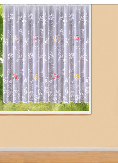 Blumenfenster-Store mit Universalschienenband 