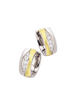 Klappcreolen in Bicolor mit synth. Zirkonia 