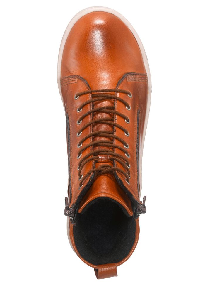 Gemini Stiefelette mit zwei Rei&szlig;verschl&uuml;sse COGNAC