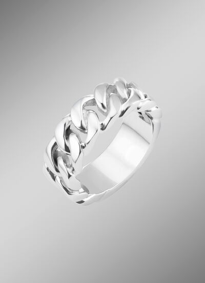 Markanter Herrenring in Ketten-Design 