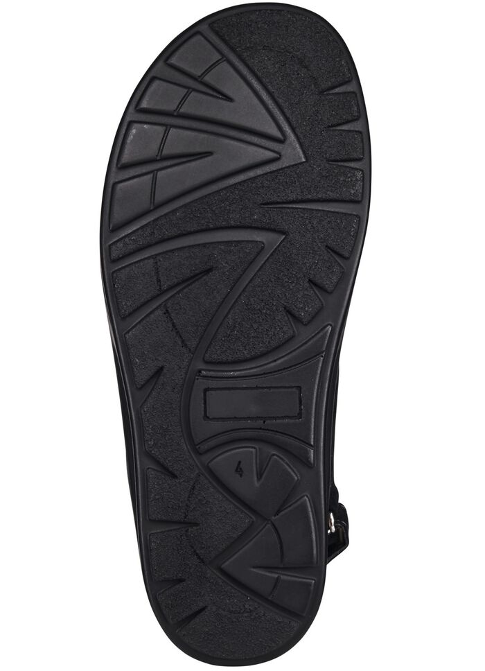 Waldl&auml;ufer, bequeme Damen-Sandalen, Weite H, mit herausnehmbarem Fu&szlig;bett SCHWARZ