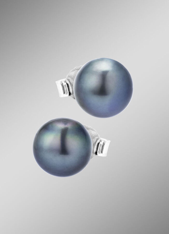 Elegante Ohrstecker mit Tahiti-Zuchtperlen 