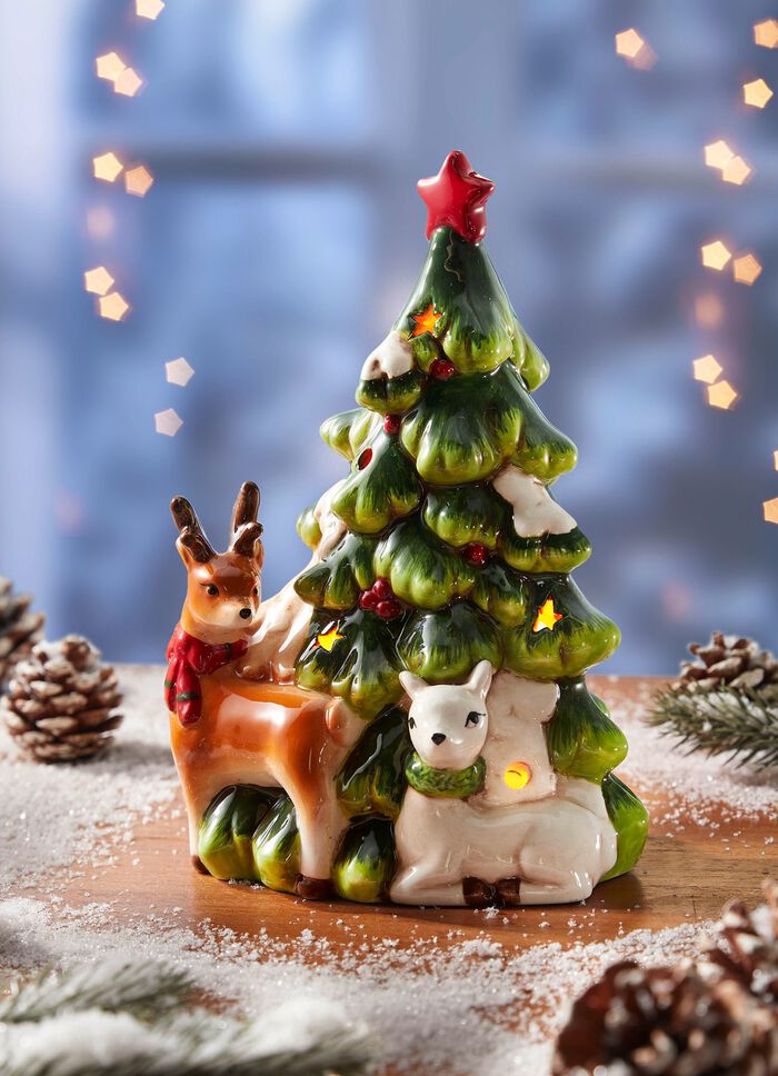 Weihnachtsbaum mit Rehen 
