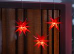 3er Set LED-Sterne, mit Timerfunktion ROT