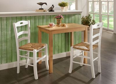 2er-Set Esszimmerst&uuml;hle aus massiver Buche 