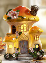 Beleuchtetes Zwergenhaus LED-Beleuchtung BUNT