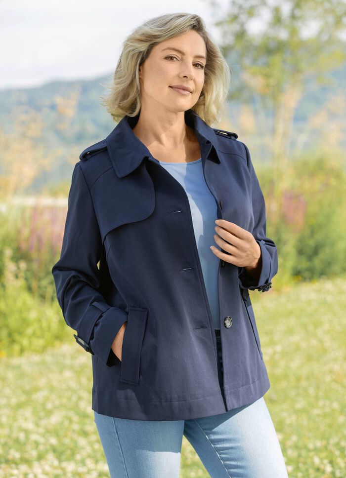 Jacke in Trench-Optik DUNKELBLAU