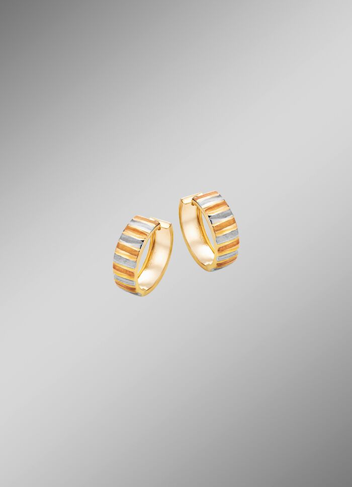 Eleganz in jeder Facette &ndash; Tricolor-Klappcreolen 