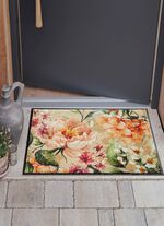 Fußmatte Blumen mit rutschhemmender Rückseite 