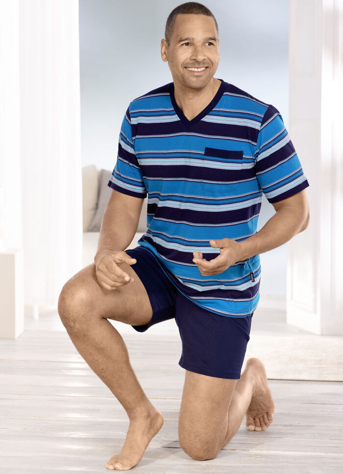 Zweierpack Shortys mit V-Ausschnitt und Brusttasche 