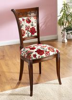 Hochwertiger Stuhl aus massivem Buchenholz NUSSBAUM-ROT