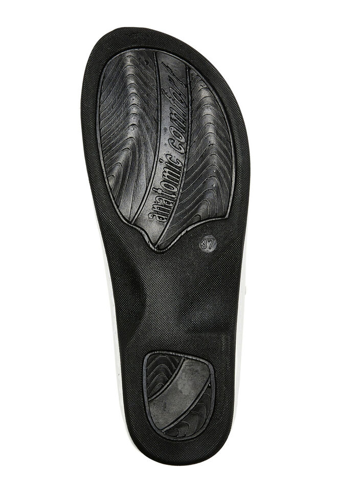 ELENA EDEN Pantolette aus teilweise perforiertem Nappaleder WEISS