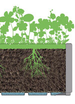 Pflanzkasten aus recyceltem Polypropylen TAUPE