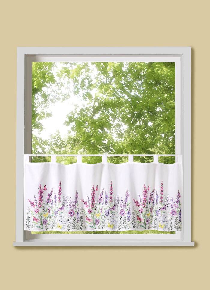 Dekorativer Kurzstore mit Schmetterlingswiesenmotiv 