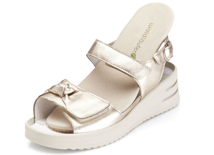 Waldläufer Sandale mit zwei praktischen Klettspangen MATTGOLD