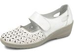 Gemini Slipper aus weichem Rindleder WEISS